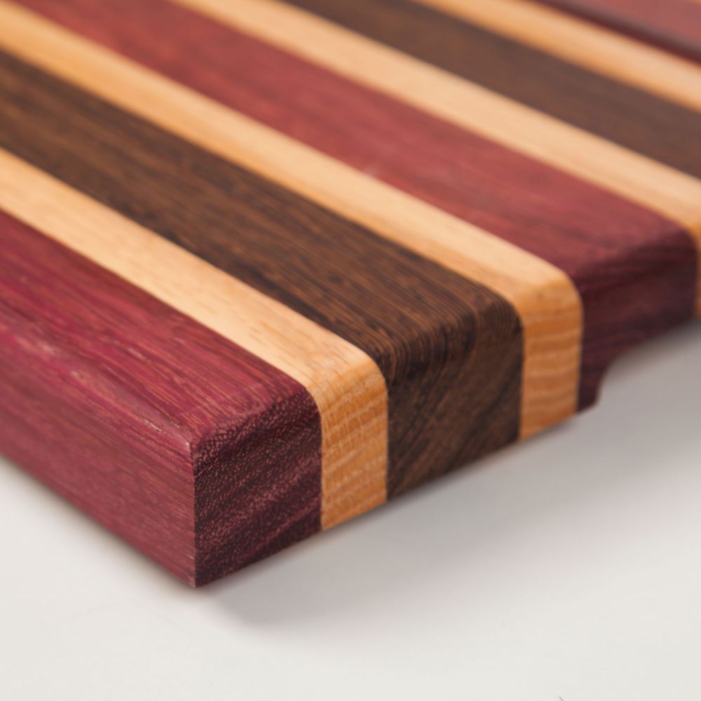 Tabla de cocina artesanal de 7 maderas macizas, Multicolor