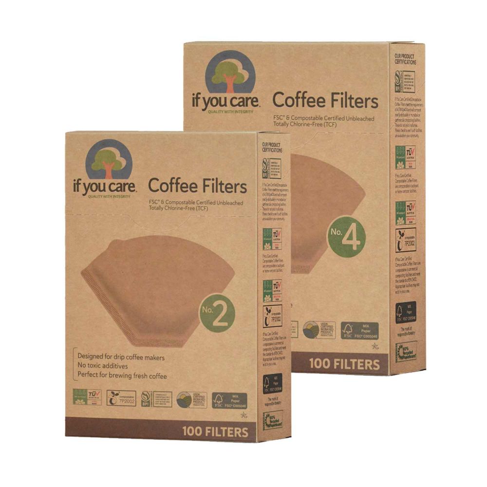 filtro de cafe de papel natural libre de cloro If You Care