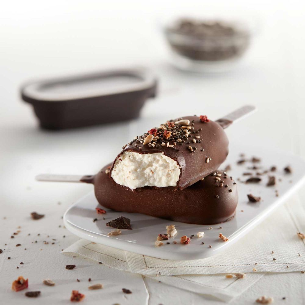 Set moldes para helados apilables con recipiente para fundir chocolate