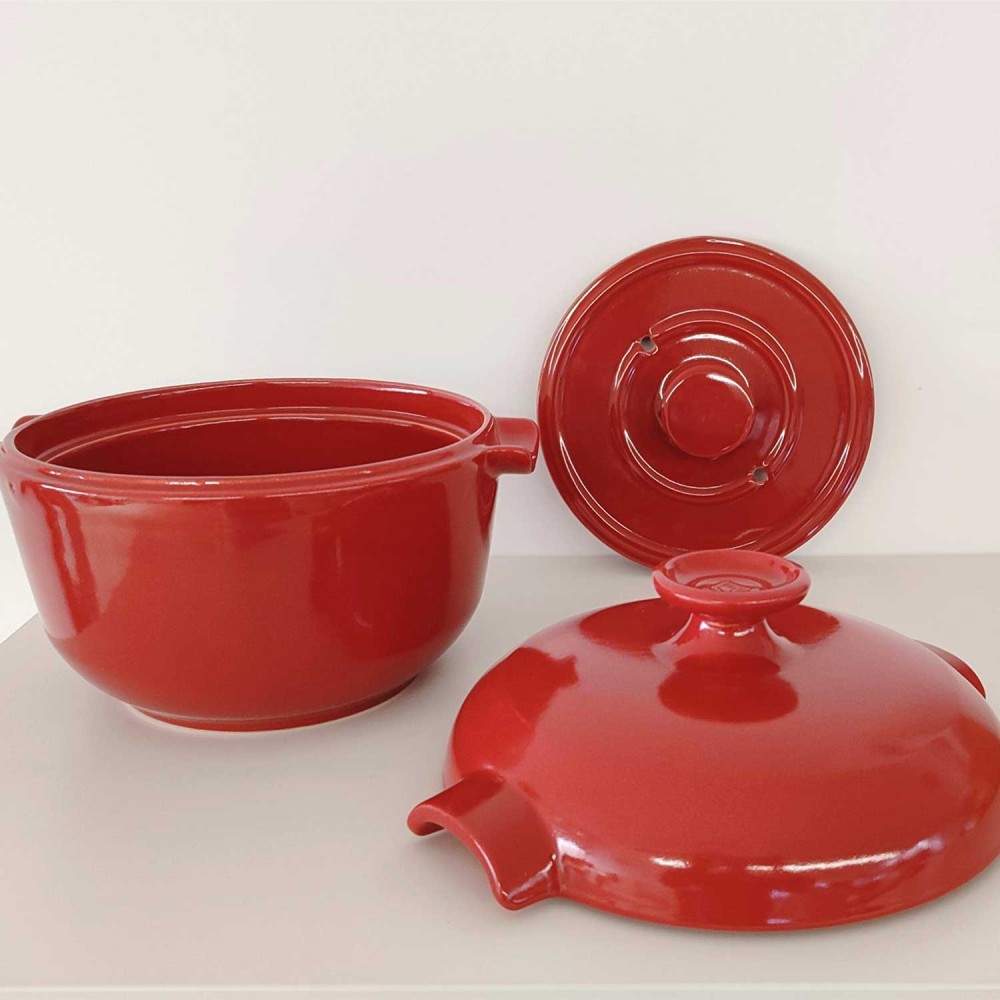 Arrocera de cerámica 20,5 cm roja, de Emile Henry