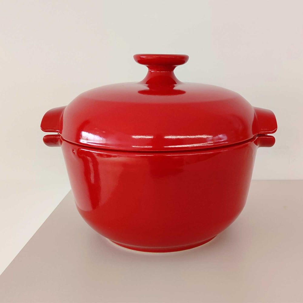Arrocera de cerámica 20,5 cm roja, de Emile Henry