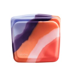 Bolsa porta alimentos de silicona platino mediana Purple Wave, 828 ml - Stasher