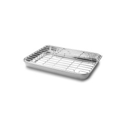 Bandeja con rejilla de acero inoxidable para horno, 26,5 cm - Lacor